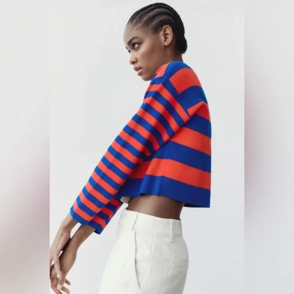 Zara striped knit cardigan - Picture 3 of 10